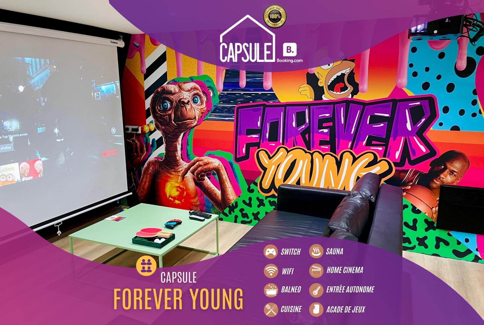Capsule Forever Young - Jacuzzi - Sauna - Billard - Arcade De Jeux - Netflix & Home Cinema - Ping Pong Hastiere-par-dela Exteriör bild